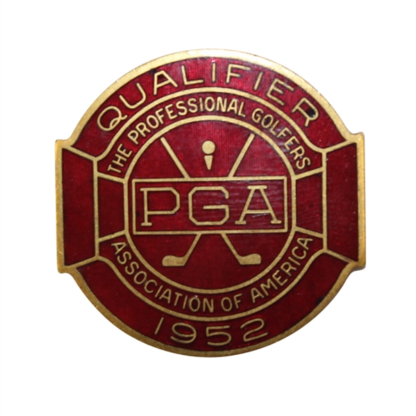 1952 PGA Championship at Big Spring CC Contestant Badge - Jim Turnesa Winner