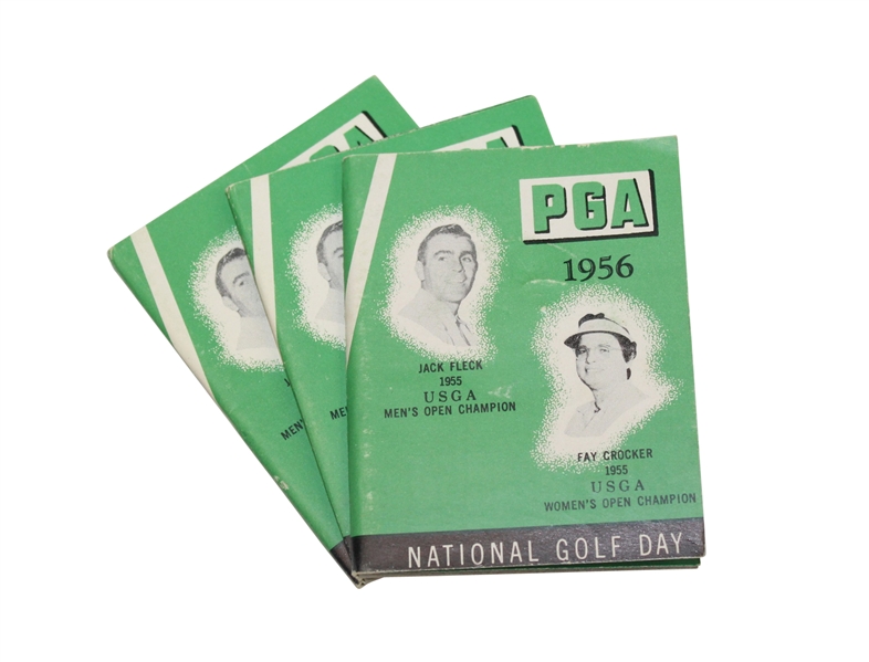 1956 5th Annual National Golf Day Medal I Beat Fay Crocker- Set of 3