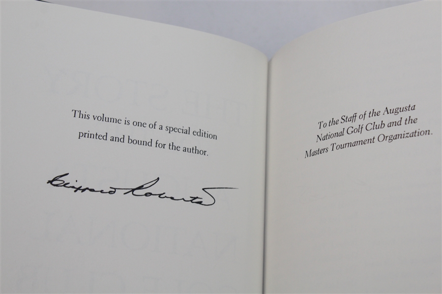 Clifford Roberts Signed Special Ltd Ed Book The Story of the Augusta National Golf Club JSA ALOA