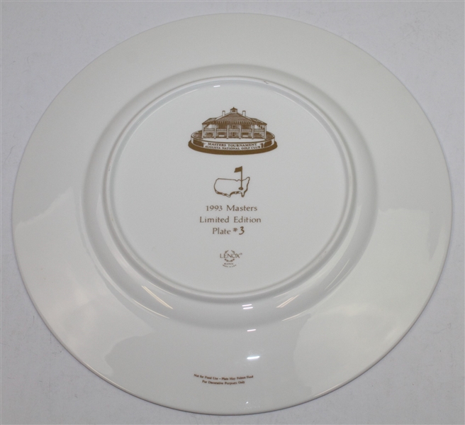 1993 Masters Lenox Limited Edition Plate #3 with Card and Original Box