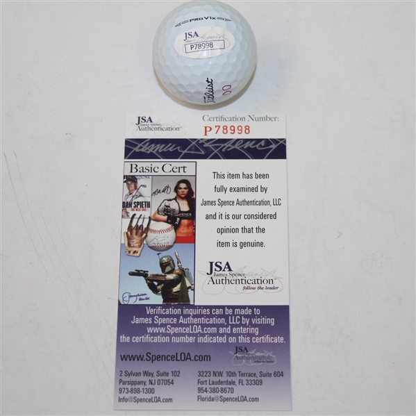 Rickie Fowler Signed Golf Ball JSA #P78998