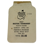 1947 Masters Tournament Sunday Ticket #1584