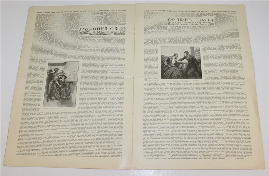 The Youth's Companion Oct. 9, 1913 Issue with Ouimet, Vardon, and Ray on Cover