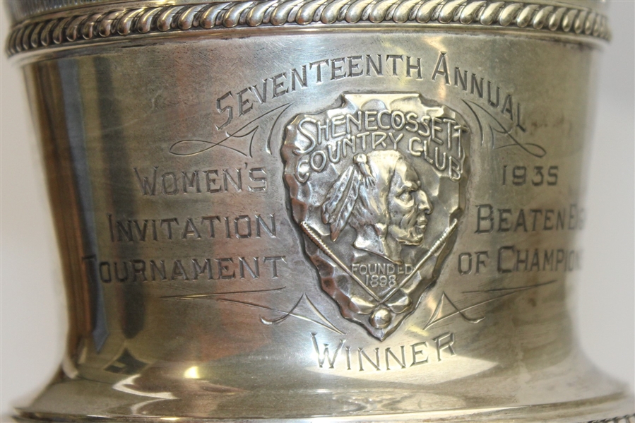 1935 Shenecossett CC 17th Annual Women's Invitational Tournament Sterling Trophy