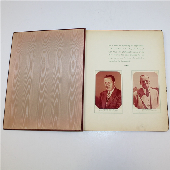 Francis Ouimet's Personal 1947 Masters Tournament Players/Dignitaries  Gift - Scrapbook