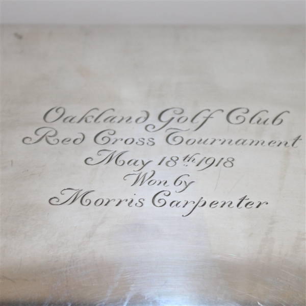 1918 Oakland GC Red Cross Tournament Tiffany Sterling Box Won by Morris Carpenter