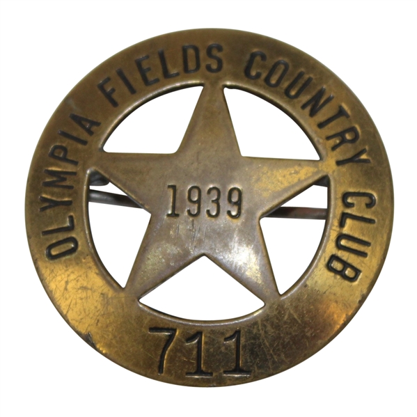 1939 Olympia Fields Country Club Caddy Badge #711