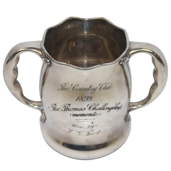 1899 Brookline The Country Club 'The Thomas Challenge Cup' Memento Won by J.G. Thorp