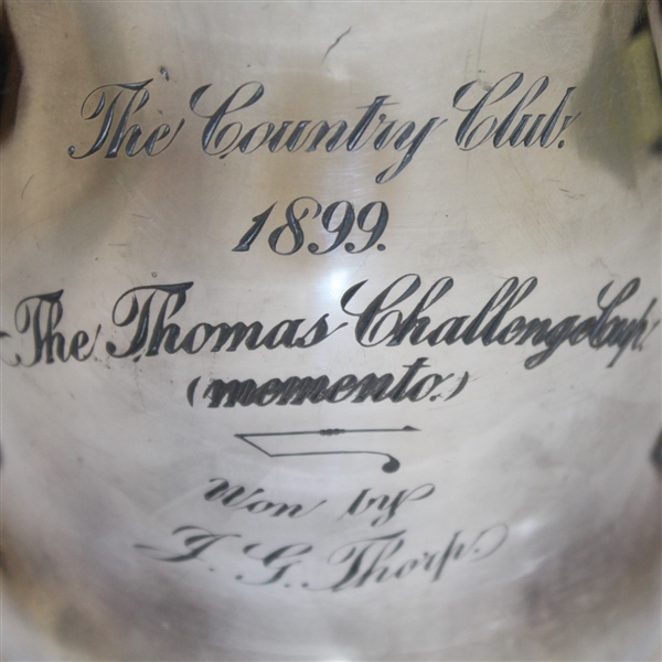 1899 Brookline The Country Club 'The Thomas Challenge Cup' Memento Won by J.G. Thorp