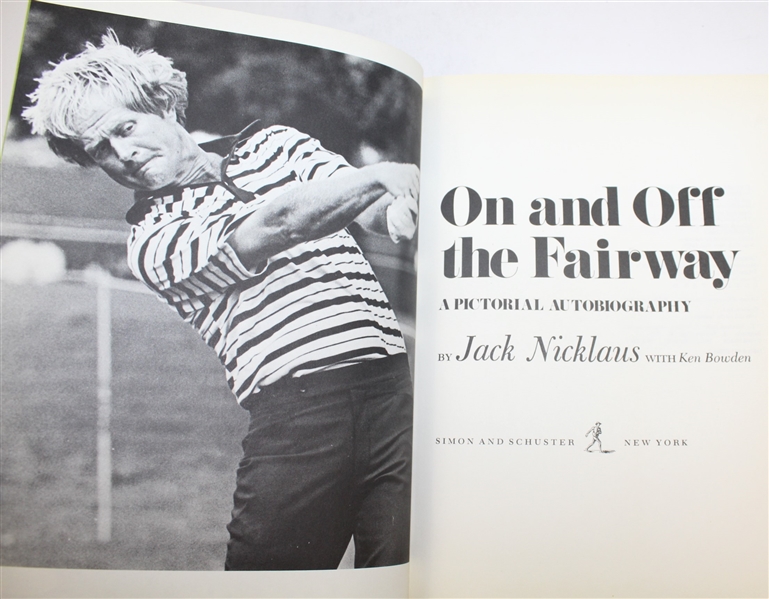 Jack Nicklaus Signed Book 'On & Off the Fairway' JSA #Q49245
