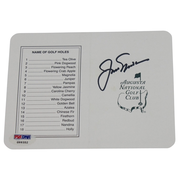 Jack Nicklaus Signed Augusta National GC Scorecard PSA/DNA #I59606