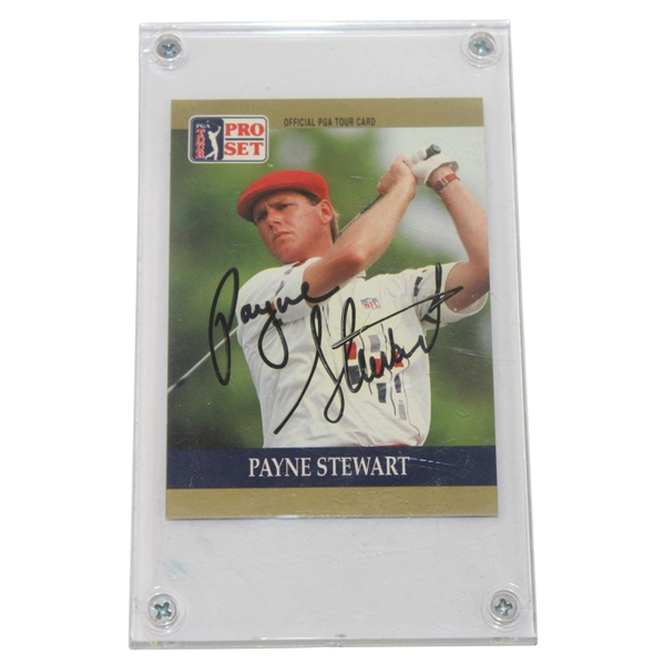 Payne Stewart Signed 1991 Pro-Set Golf Card JSA ALOA