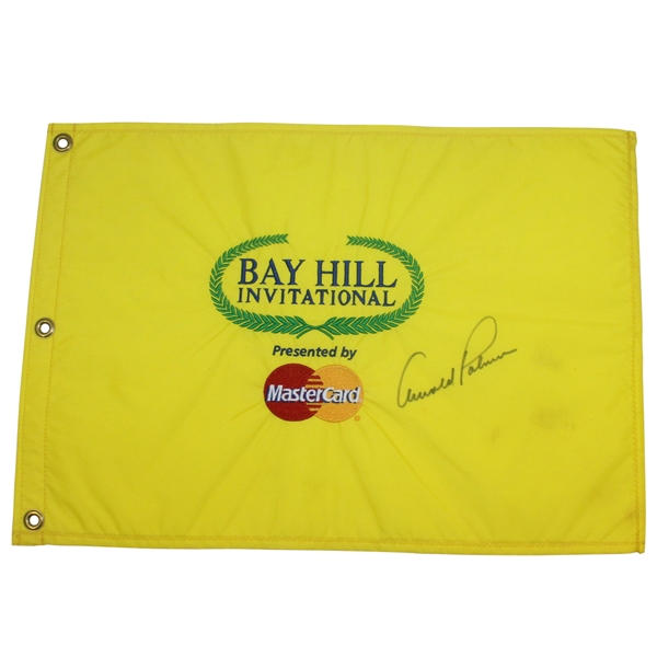 Arnold Palmer Signed Bay Hill Invitational Undated Embroidered Flag JSA ALOA