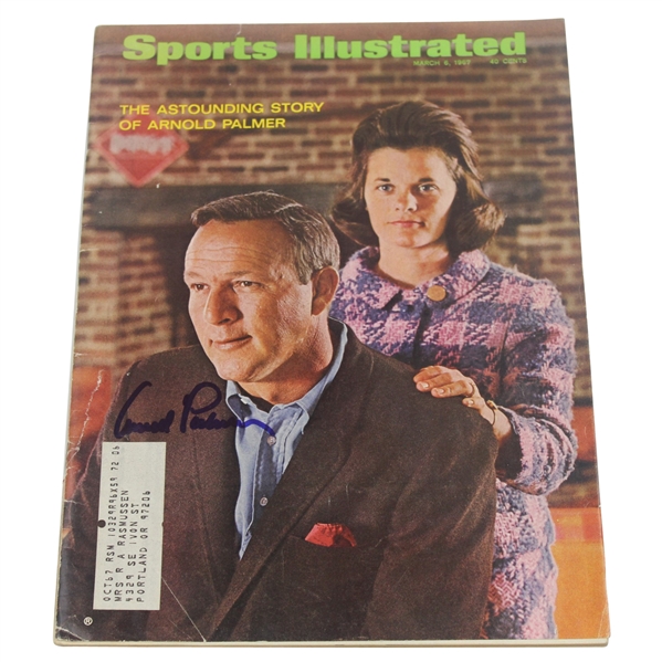 Arnold Palmer Signed March 6, 1967 Sports Illustrated Magazine JSA ALOA