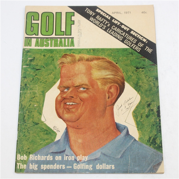 Jack Nicklaus Signed 2000 US Open Scorecard with 1971 Golf in Australia Magazine JSA ALOA