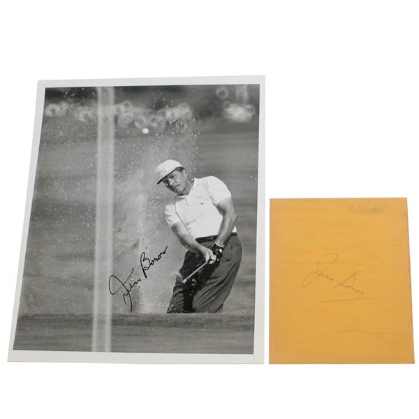 Julius Boros Signed 8x10 and Cut with Swing Sequence Film Strip JSA ALOA