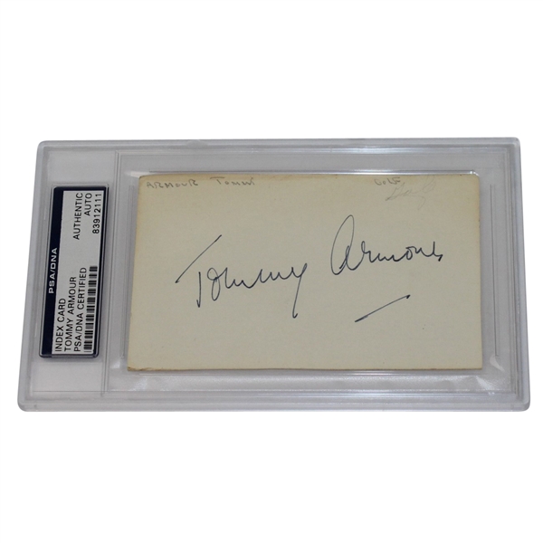 Tommy Armour Signed 3x5 Cut - Slabbed PSA/DNA #83912111