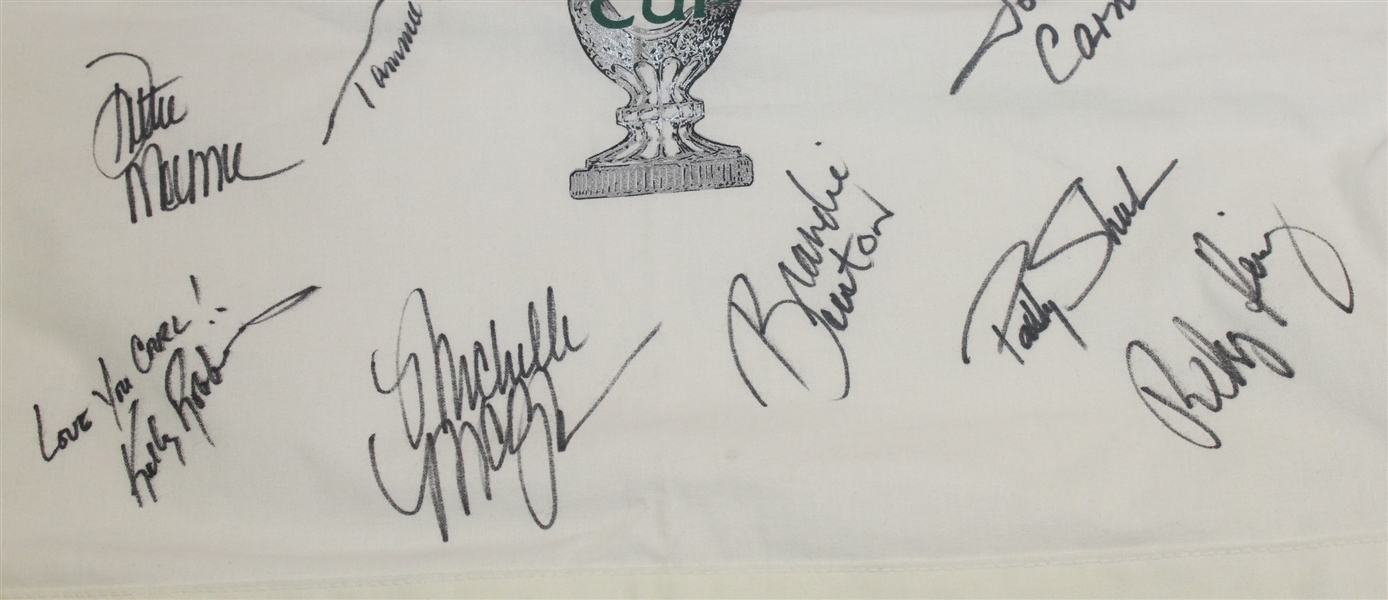 1994 Solheim Cup Caddy Bib From LPGA HOF Patty Sheehan Signed by USA Team JSA ALOA