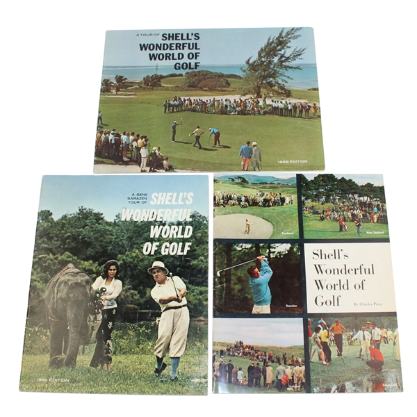 Lot of 3 Shell's Wonderful World of Golf Programs - 1963, 1966, & 1968