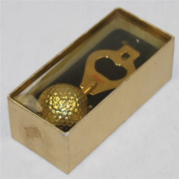 Classic Gold Colored Golf Ball 'Hawaii' Bottle Opener