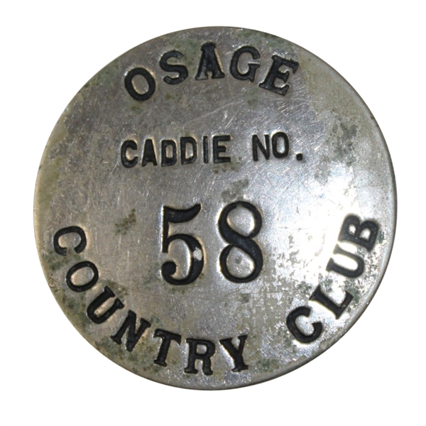 Osage Country Club Caddie Badge #58