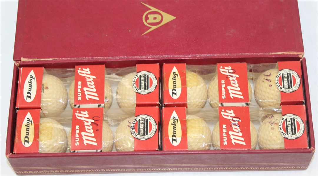 Classic Dozen Dunlop 'Super Maxfli' Golf Balls in Original Red Box