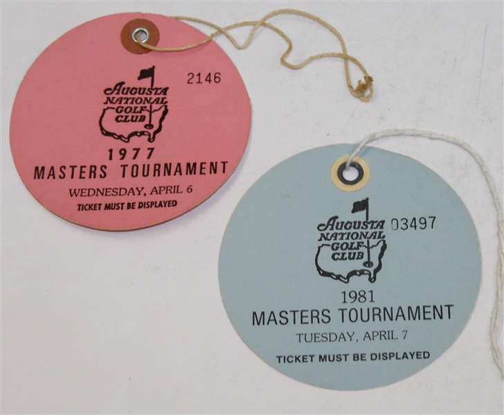 Augusta National Scorecard Package Plus 2 Masters Medals and 4 Masters Practice Rd Tickets