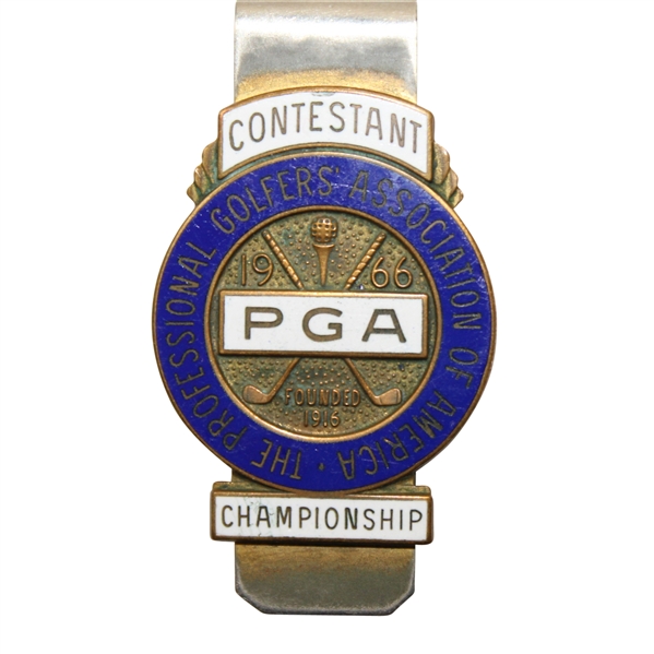 1966 PGA Championship at Firestone CC Contestant Money Clip/Badge - Al Geiberger Winner