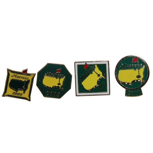 Lot of Four Masters Employee Pins - 1995, 2003, 2006, & 2011 