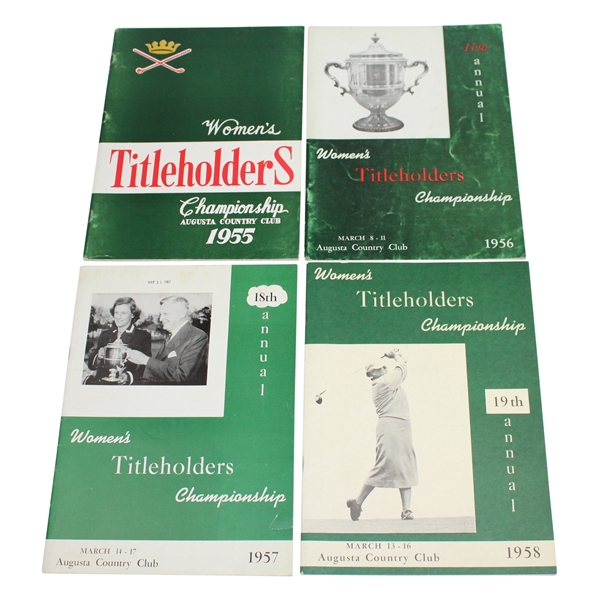 (4) LPGA Major Titleholder's Championship @ Augusta CC Programs - 1955, 1956, 1957, & 1958