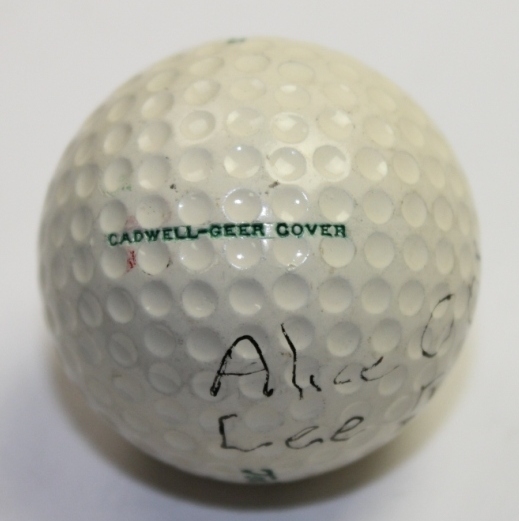 Alice Dye Signed Maiden Name (O'Neal) Ball-Wife of Pete Dye-Her Design Idea Was the Famed 17th @ Sawgrass