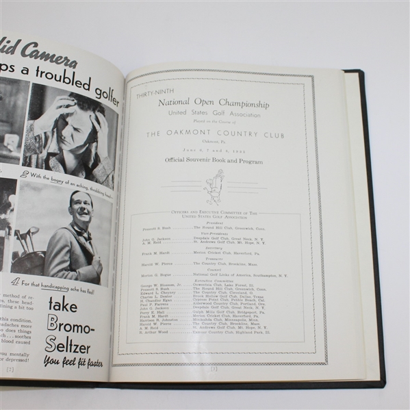 1934 & 1935 US Open Programs - Merion & Oakmont - Bound by W. Albert Heizmann Jr.