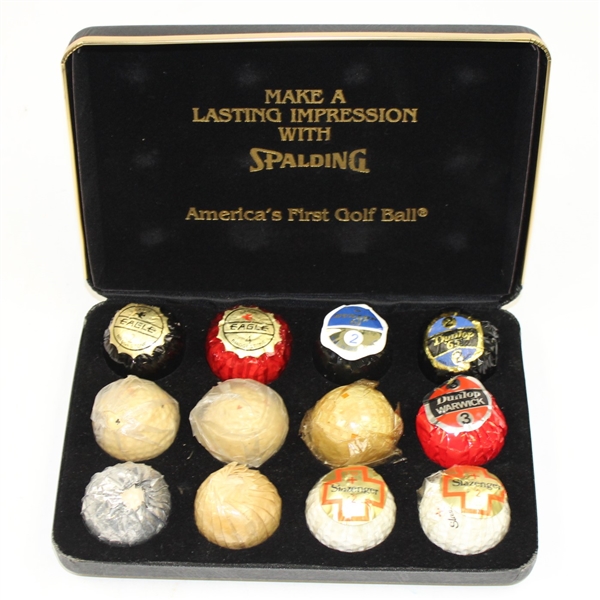 Lot of 12 Classic Golf Balls in Case