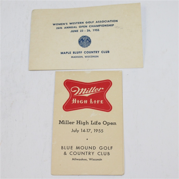Lot of Three 1955 Items - Womens Amateur Program and Two Scorecards
