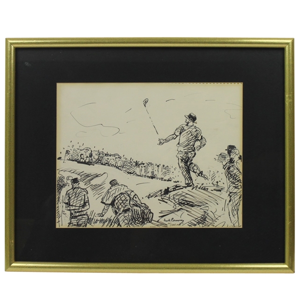 Fred Conway Original Marker Sketch of Sam Snead - Signed by Conway - JOHN ROTH COLLECTION