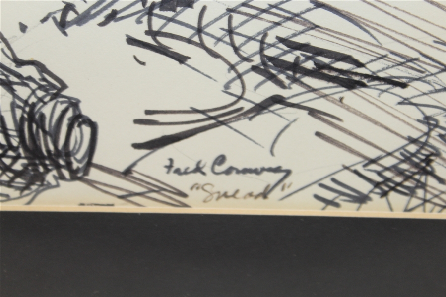 Fred Conway Original Marker Sketch of Sam Snead - Signed by Conway - JOHN ROTH COLLECTION