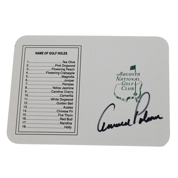 Arnold Palmer Signed Augusta National Scorecard JSA #Q64239
