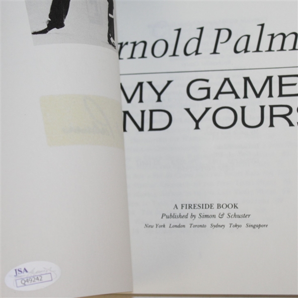 Arnold Palmer Signed 1983 Book 'My Game and Yours' JSA #Q49242