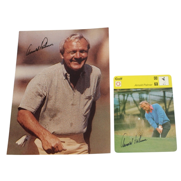 Arnold Palmer Signed Color 8x10 Image & 1978 Faultless Card JSA ALOA