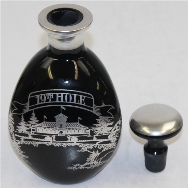 19th Hole Golf Sterling Silver Overlay Golf Decanter with Stopper