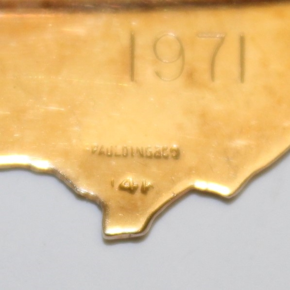 1971 Augusta National Member Gift - 14k Gold Masters Pin