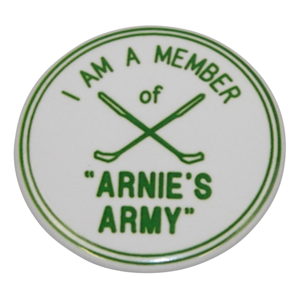 I Am A Member of Arnie's Army Commemorative Pin with Crossed Clubs