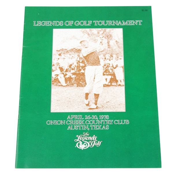 1978 Legends of Golf Tournament Program - First Senior Tour Event