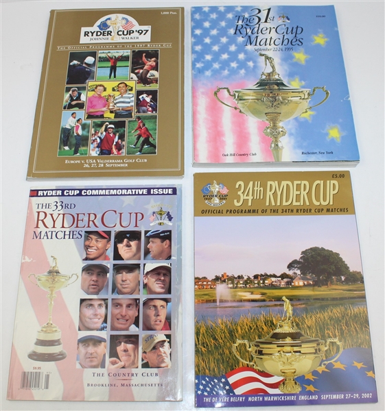 Lot of Eleven Ryder Cup Tournament Programs - 1987-2008 - Cups #27-37 JSA ALOA