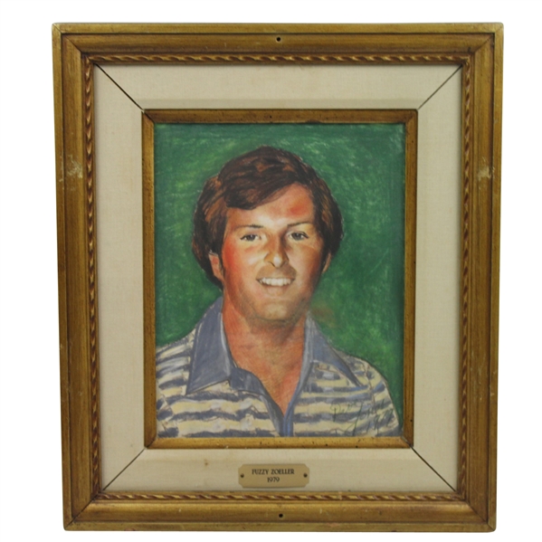 Fuzzy Zoeller Original Oil Painting Hung at Green Jacket Restaurant In Augusta