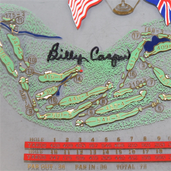 1979 Ryder Cup at The Greenbrier Plate Siged by USA Team Captain Billy Casper JSA ALOA