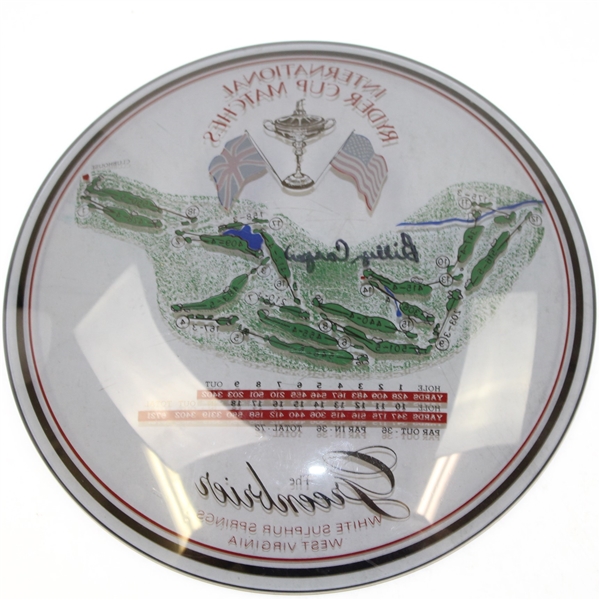 1979 Ryder Cup at The Greenbrier Plate Siged by USA Team Captain Billy Casper JSA ALOA