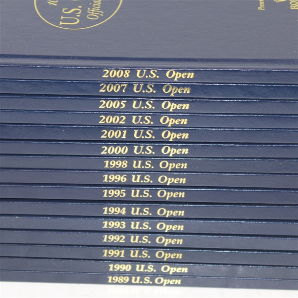 Lot of 15 Different US Open Rolex Annuals - 1989-96, 1998, 2000-2002, 2005, 2007-08