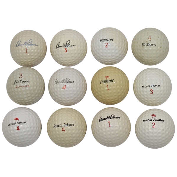 Dozen Arnold Palmer Logo/Signature Model Golf Balls - Assorted