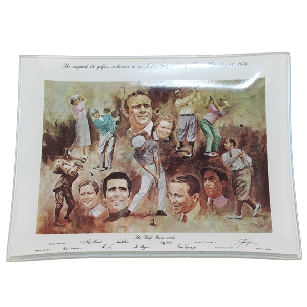 Classic Ash Tray Depicting Original 1974 World Golf Hall of Fame Inductees